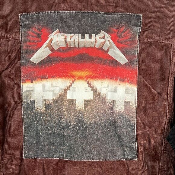 Men’s Billabong Metallic collab Master of Puppets Corduroy Jacket XL - Picture 4 of 10